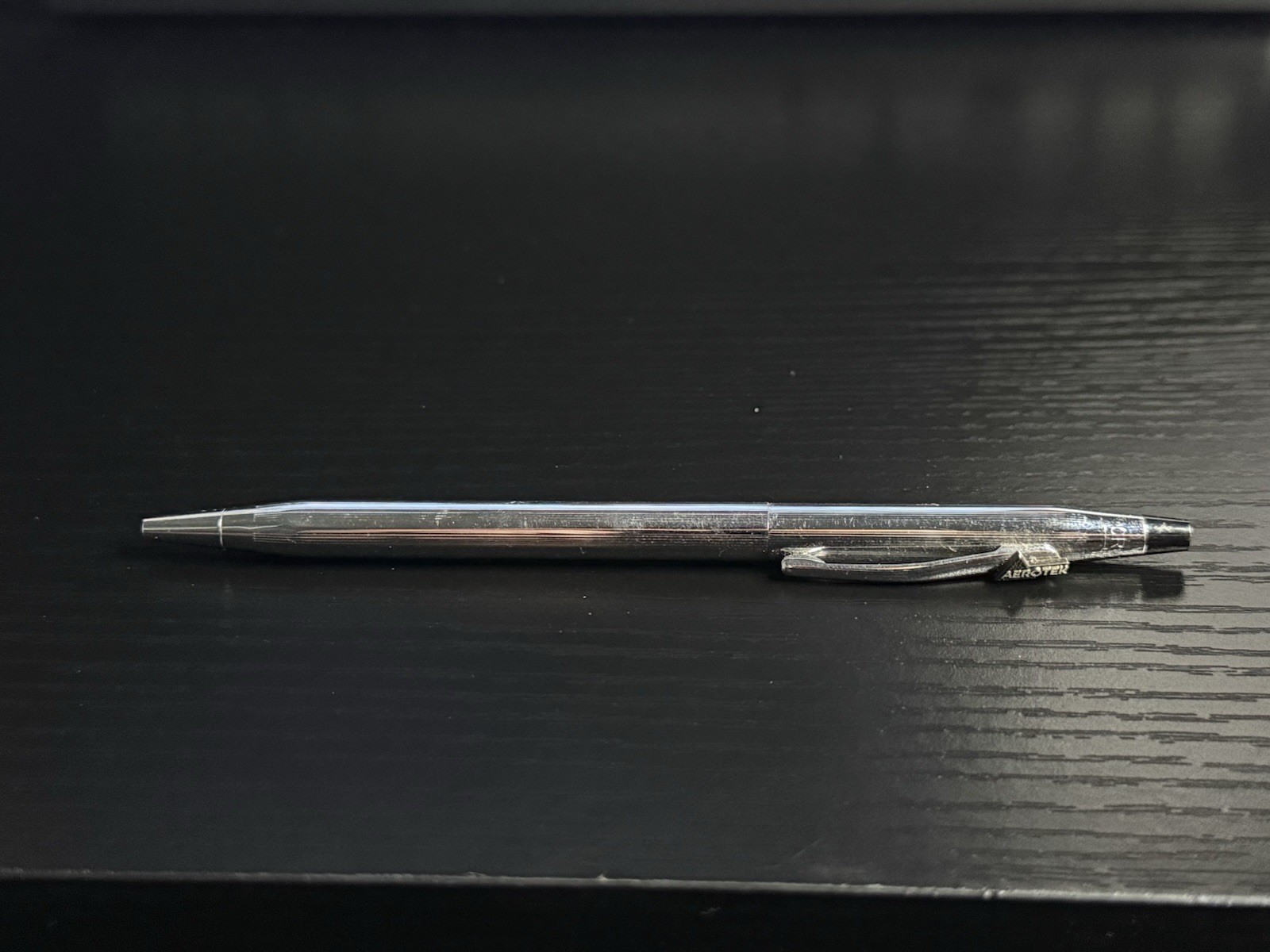 Silver Tone Metal Ballpoint Pen Silver Collectible Writing Instrument