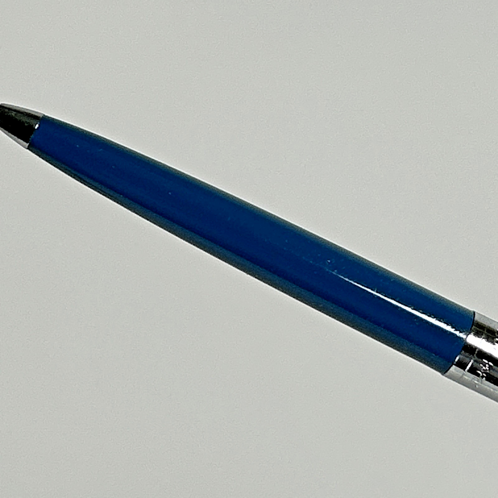 DOU-FAST Paper Mate Blue Chrome Slim Profile Double Heart Vintage Ballpoint Pen