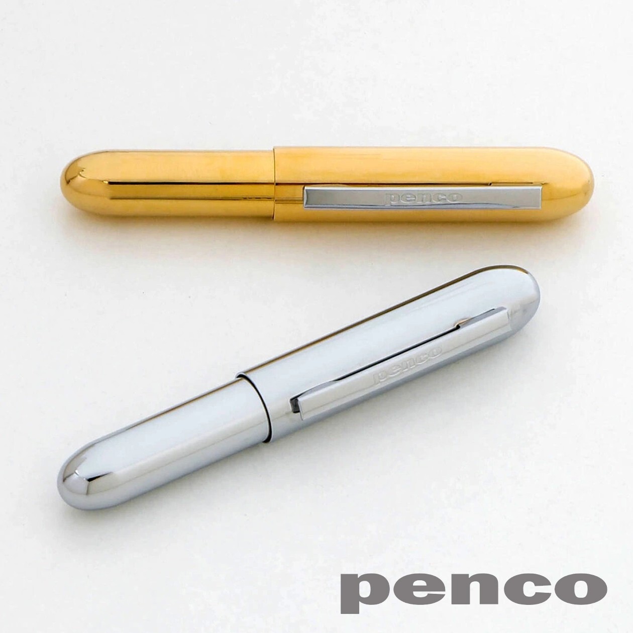 HIGHTIDE PENCO BULLET Ball Point Pen 0.7mm Solid Brass Body Japan Made