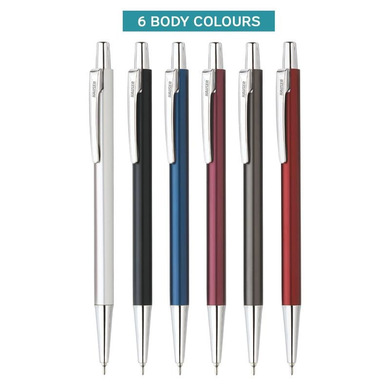 Hauser Slender Designer Metal Ball Pen With Comfortable Grip For Smooth Writing