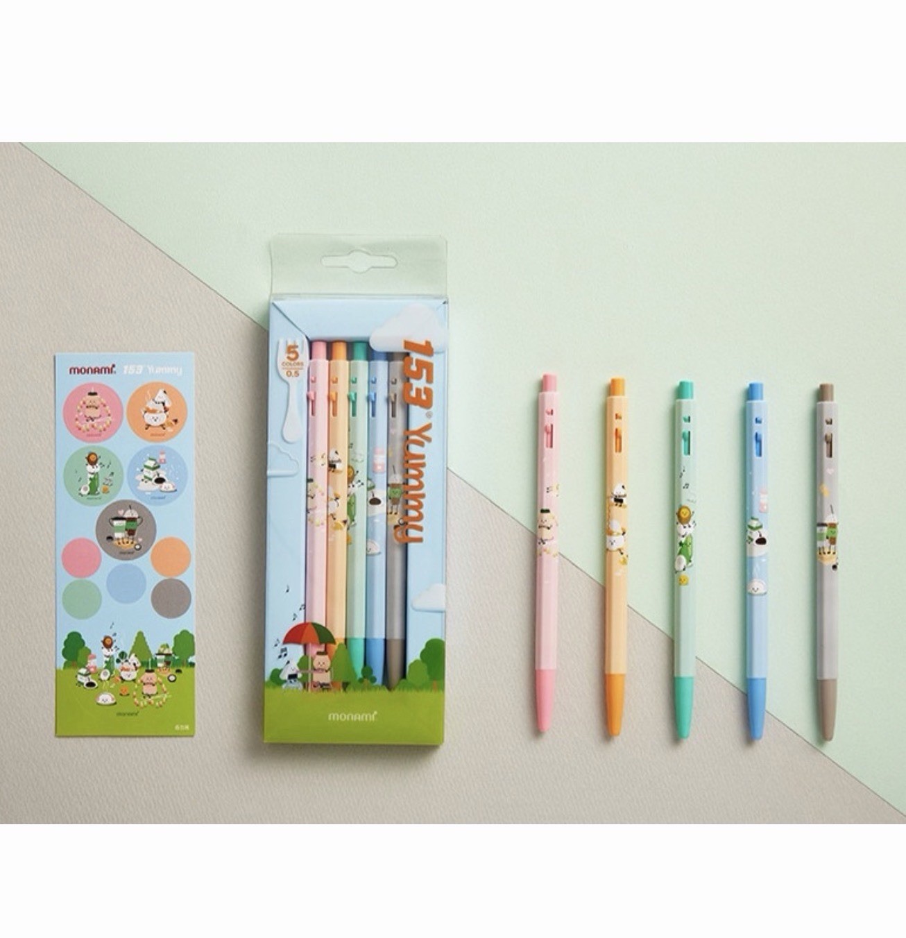Monami 153 Story Pen Set 20pcs Korean Cute Stationery Smooth Writing Gift Set