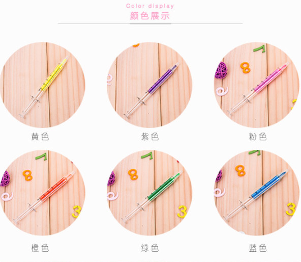 1pc Highlighters Pen Marker Needle Ball Point Nurse Hospital