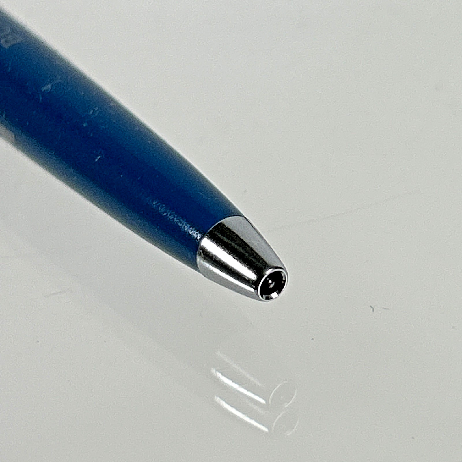 DOU-FAST Paper Mate Blue Chrome Slim Profile Double Heart Vintage Ballpoint Pen