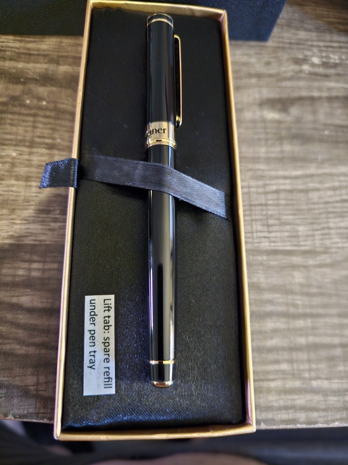 Scrivener Of London Ballpoint Pen Made In Germany Black And Gold Lacquer