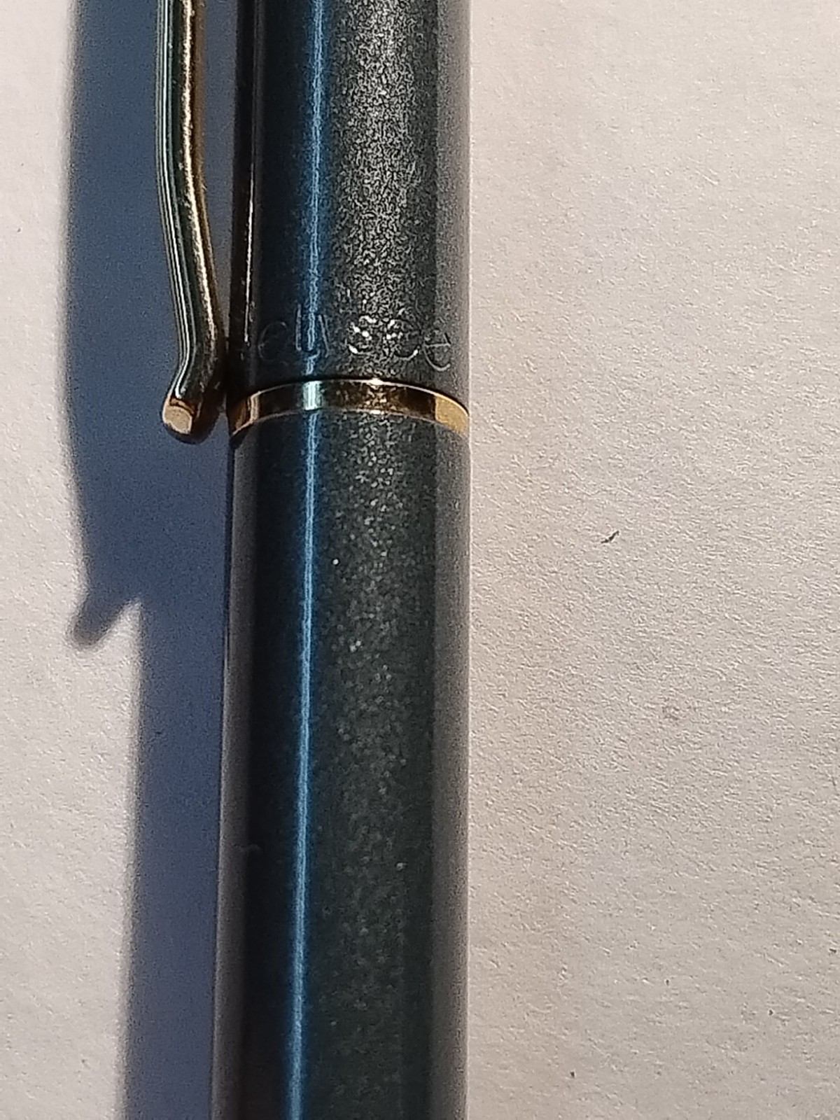 VTG Elysee Ballpoint Pen-Grey-personalized & Frist Federal Stamp-Made Germany#88