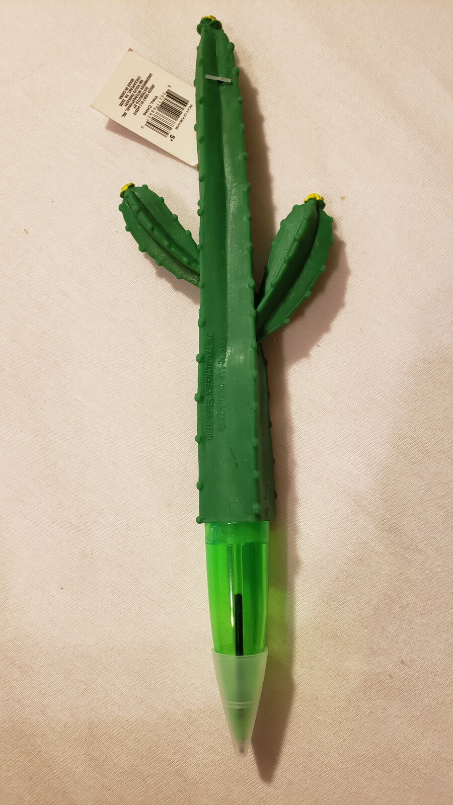 Novelty Cactus Ball Point Pen Black Ink 1 Pcs Flexible Rubber Cactus Plastic Pen