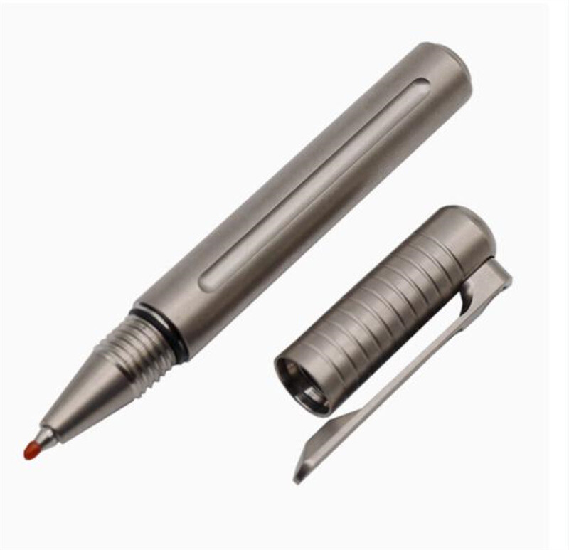 New EDC TC4 Titanium Alloy Practical Pocket Ballpoint Pen Outdoor Travel Pen