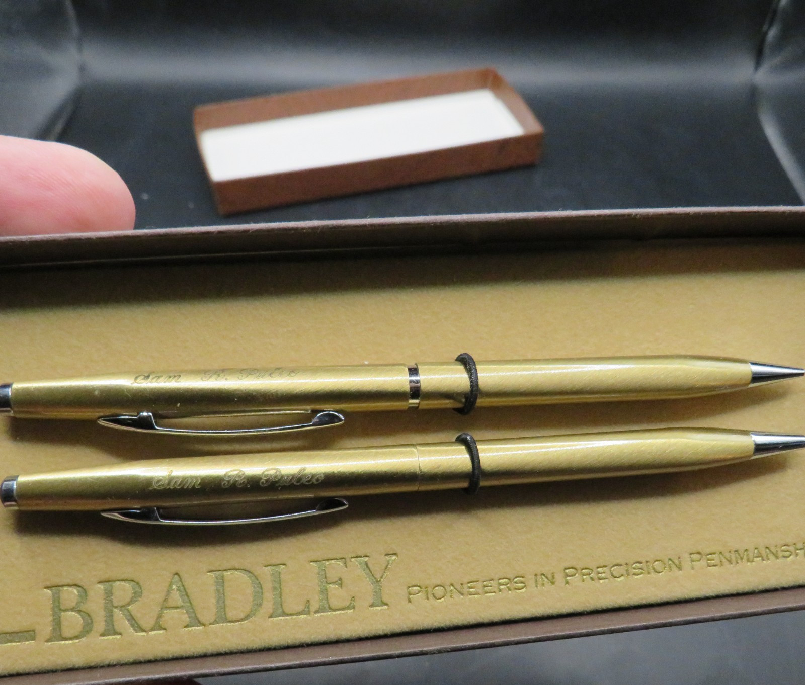 Vintage Bradley Astramatic Gold Tone Pen & Pencil Set w/ Box USA – Golden Finish