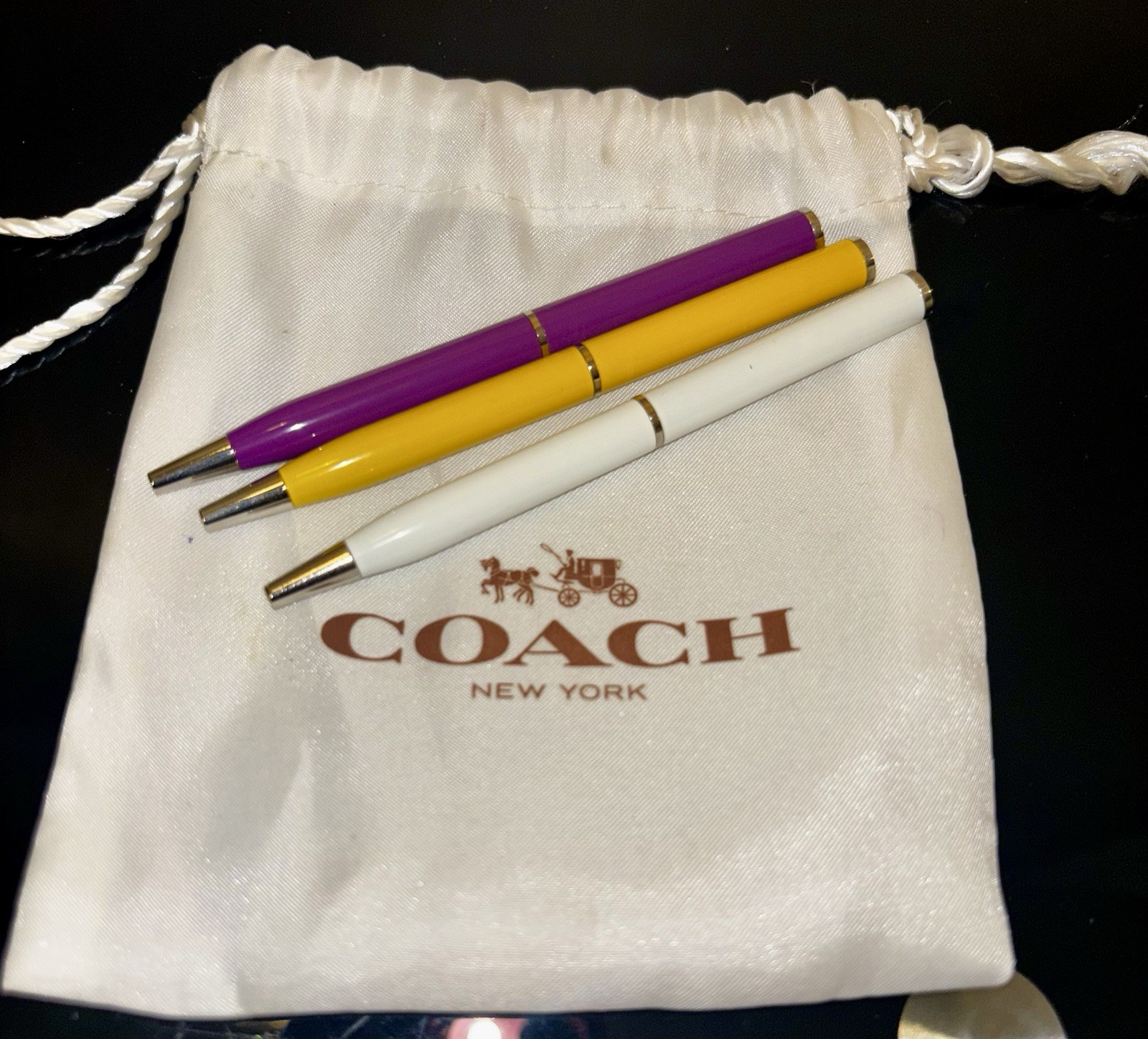 Coach Pens. Vintage. Set Of 3 Colors