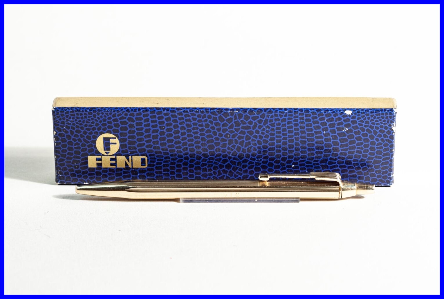1960s Fend Gold Double Vintage All Metal Ballpoint Pen in Original Box