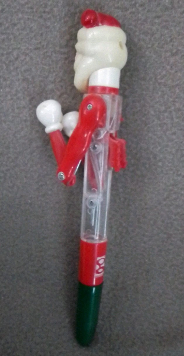 Vintage Geddes Boxing Punching SANTA Pen (Ink Is Dried Up) Nice Condition