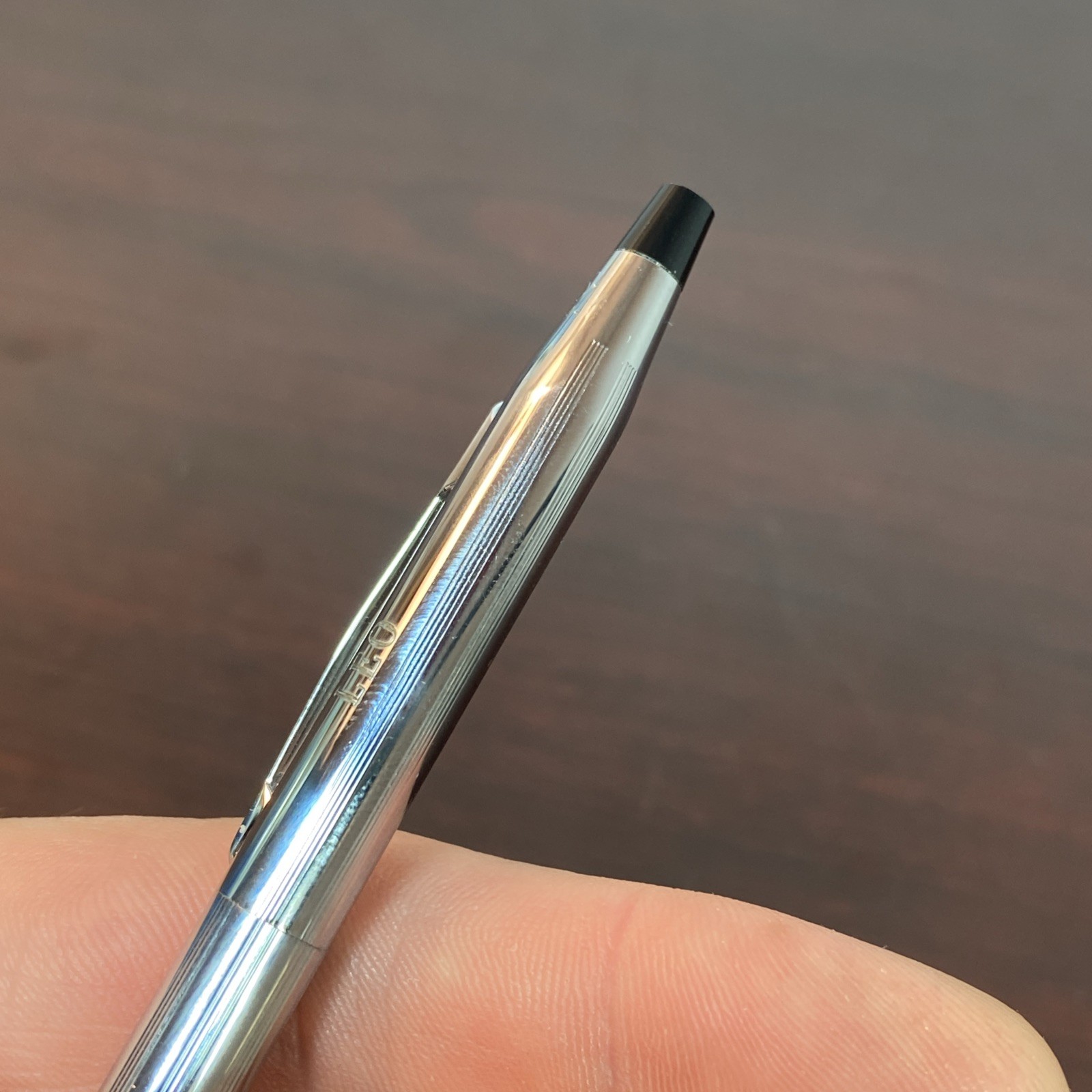 Cross Chrome Pen Pencil VINTAGE Engraved Mono Name LEO GIFT BIRTHDAY FATHERS DAY