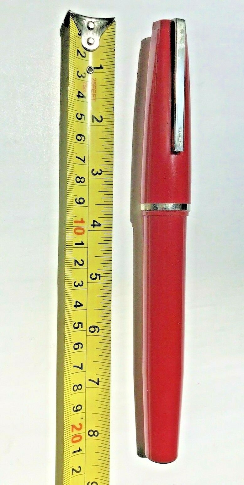 Monster Red Ballpoint pen. Says Italy on pocket clip – Large – Big