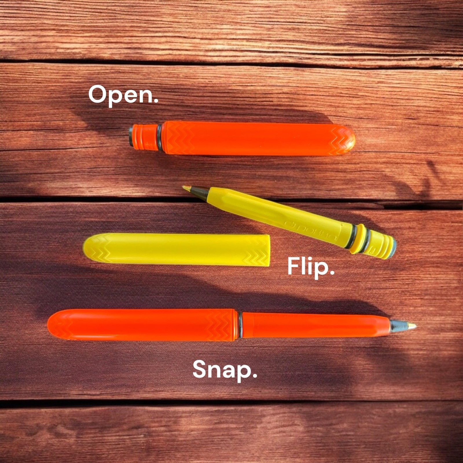 Pokka USA Made Pocket Pen 3 Pack Metal Clips Compact, Affordable, Lightweight