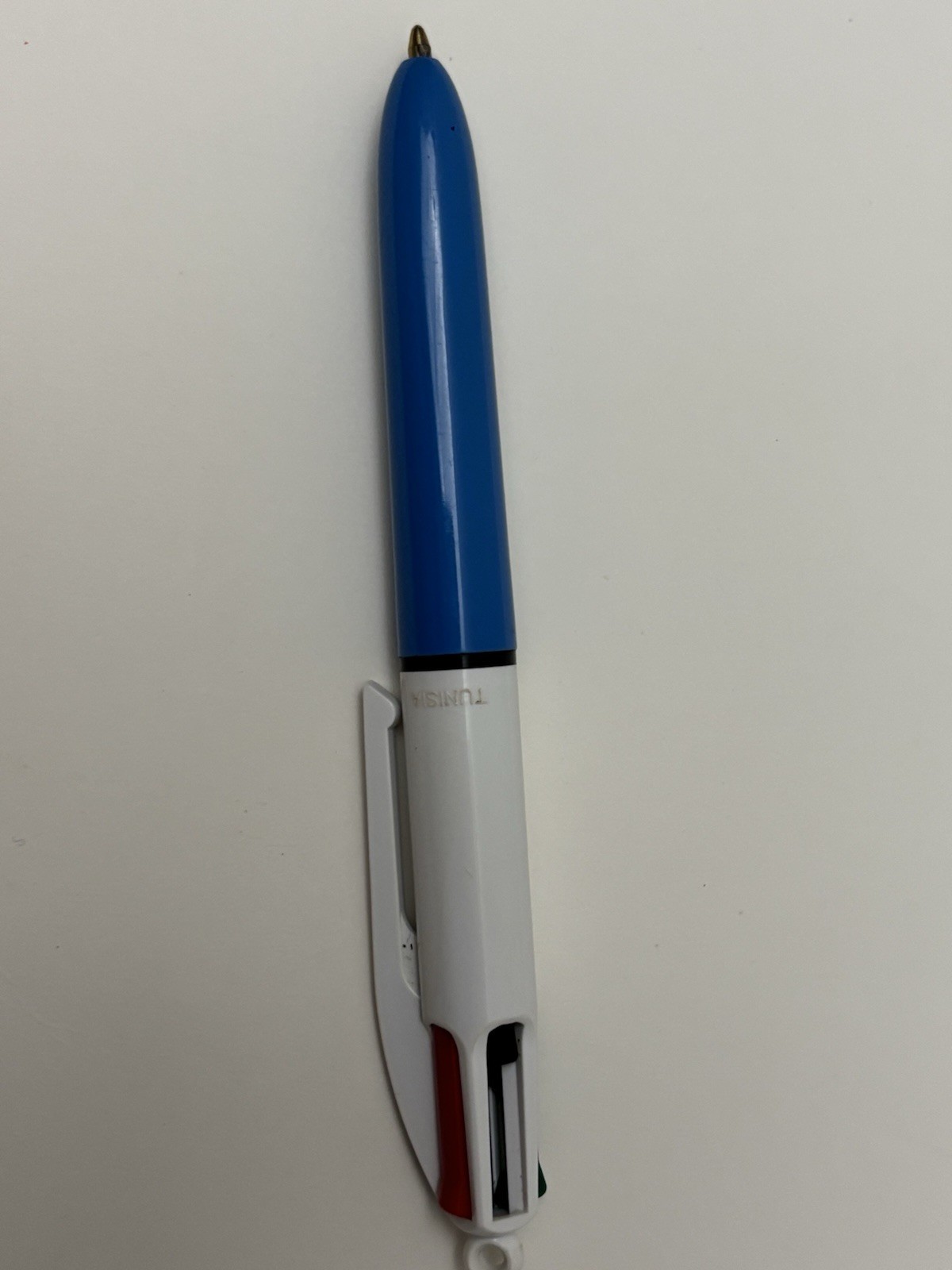 Tunisia BIC Ballpoint Pen 4 Color Mechanism Writes Works Blue Green Black Red