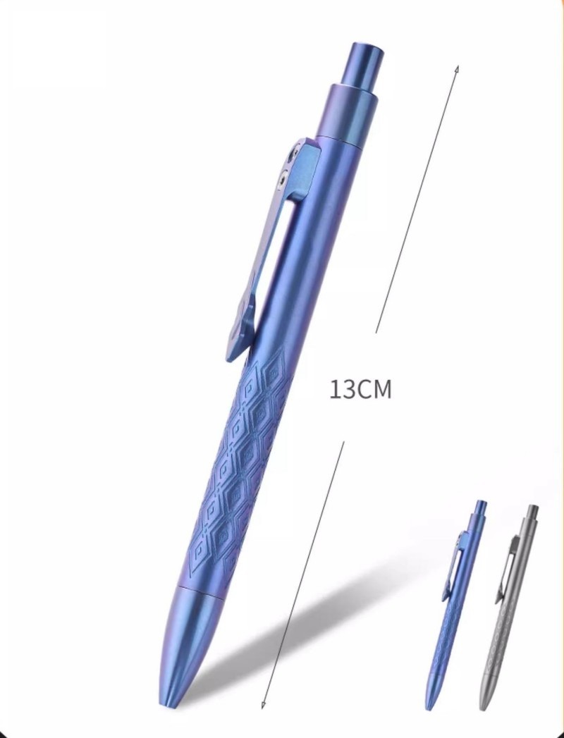 Titanium Alloy Ballpoint Pen EDC Pocket Signature Writing Pen Business Office