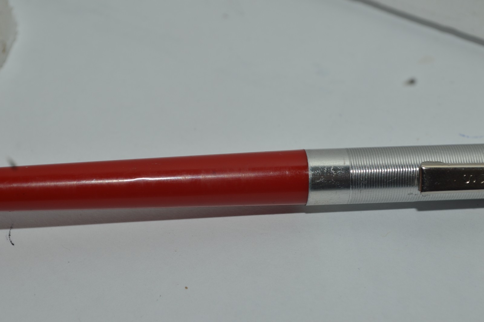 BANKERS Ballpoint Pen Red Plastic Barrel Metal Cap Made In USA Circa 1970s