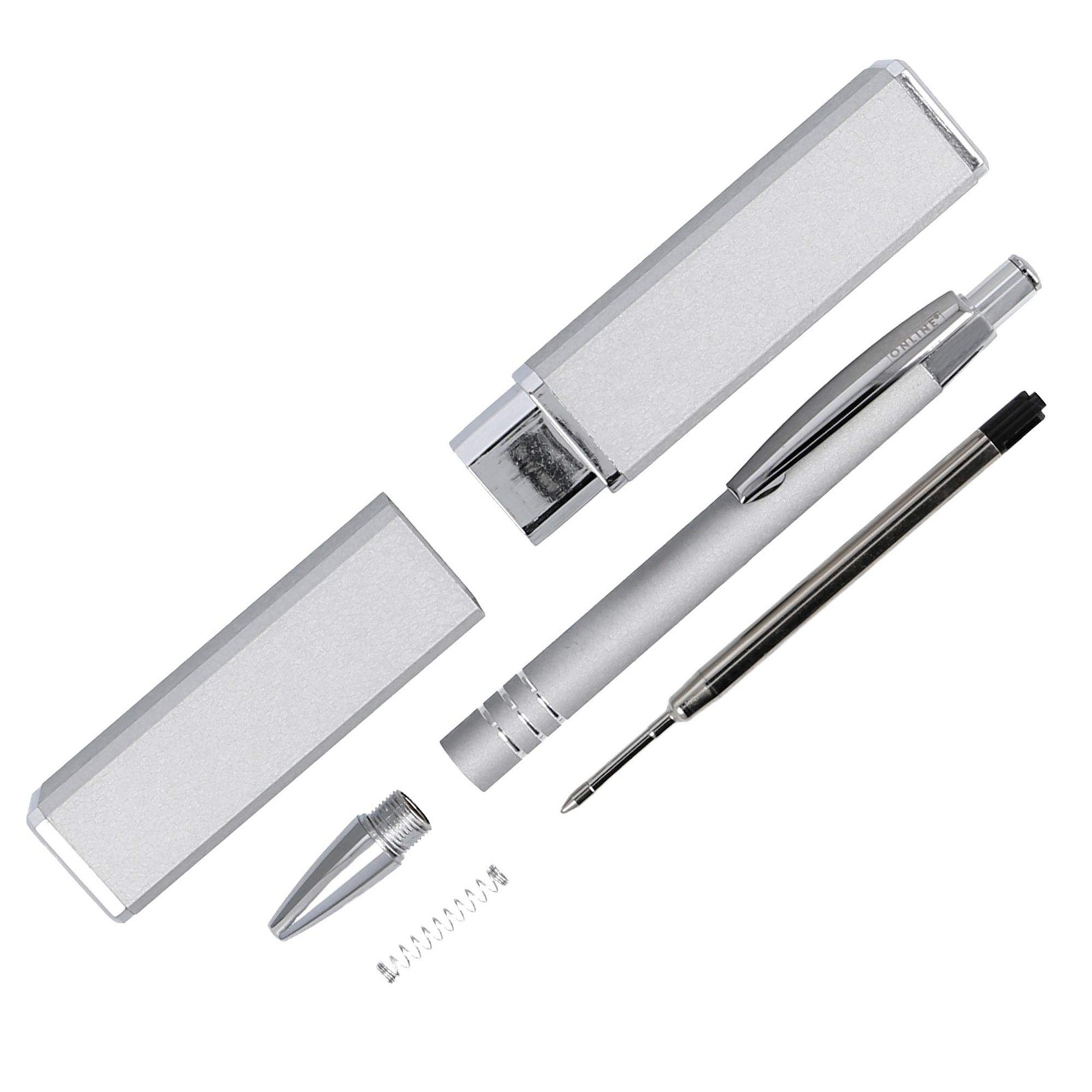 ONLINE Ballpoint Pen Oil-based Graphite Silver 43029,