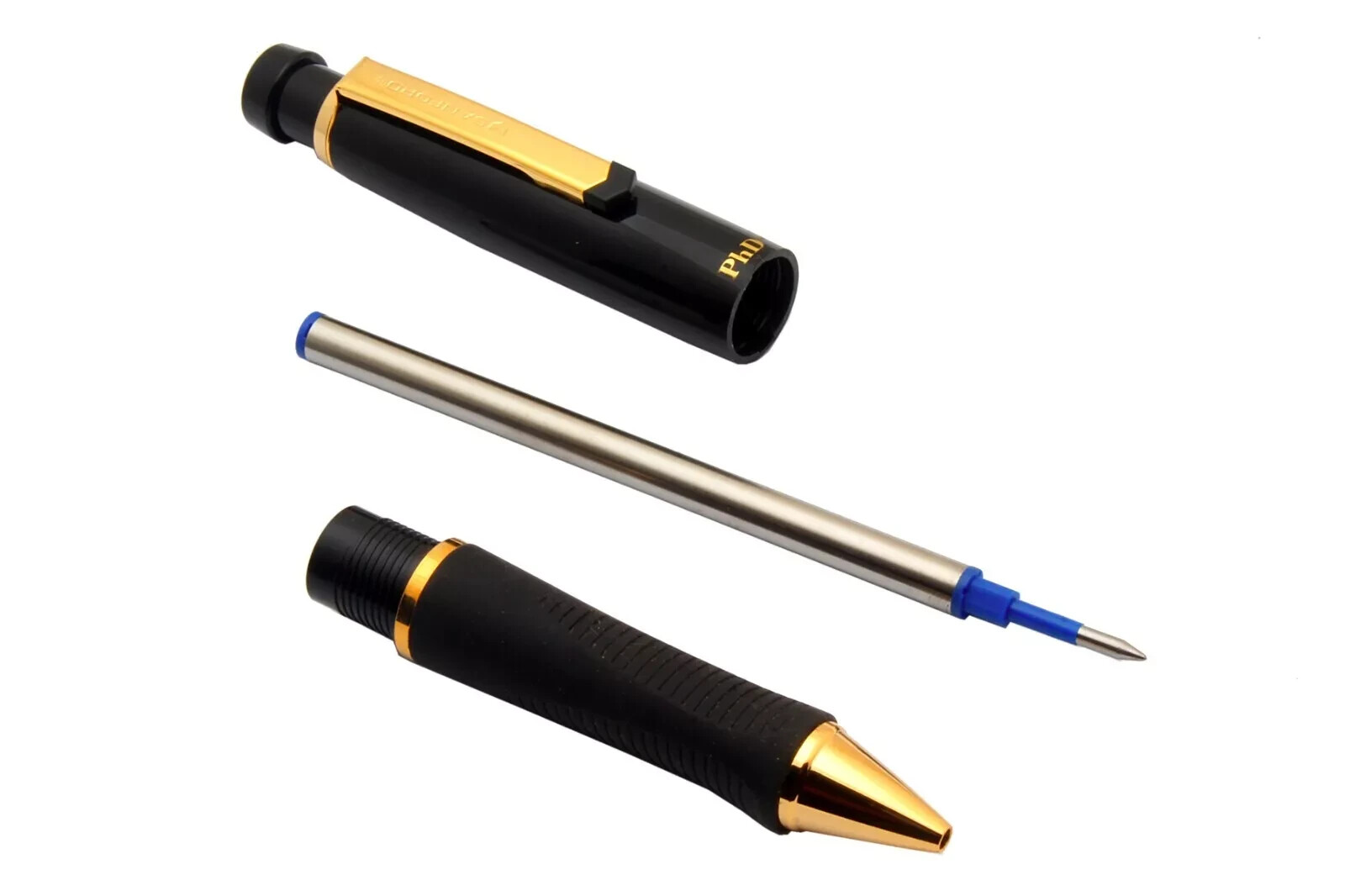 Set Of 3 Rare Vintage Sanford PHD Rollerball Pen With Rubber Grip NEW OLD STOCK
