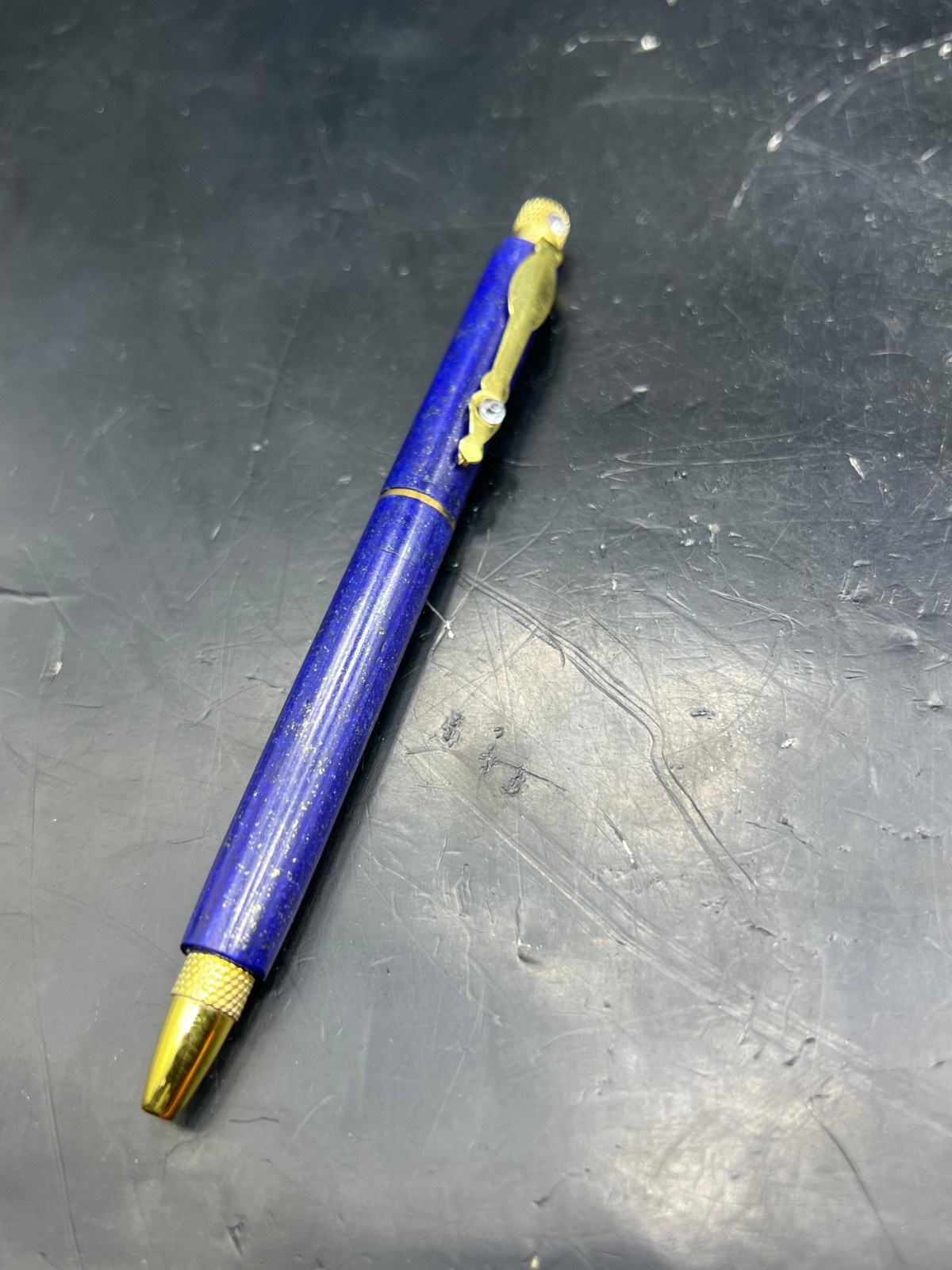 Lapis Lazuli 25g Handmade Blue Ink Ballpoint – Natural Gemstone, Wholesale