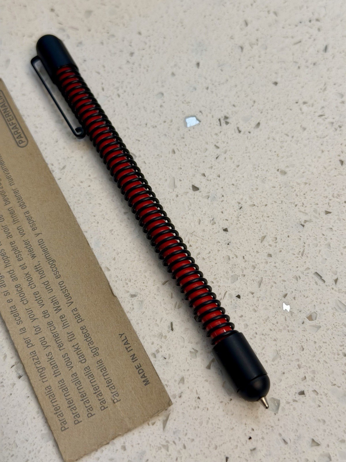 Vtg Paraphernalia Spirale 2279 Red Ballpoint Pen Italy In Tube & Paperwork RARE