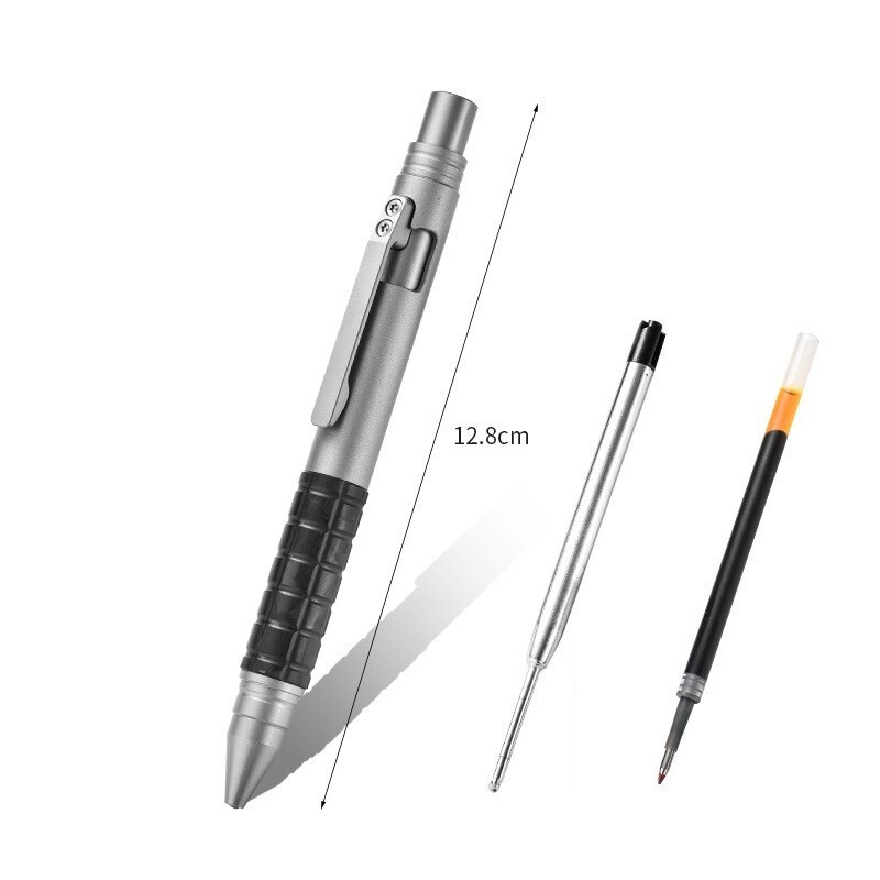 EDC Titanium Carbon Fiber Ballpoint Pen Bolt Action Signature Writing Pocket Pen