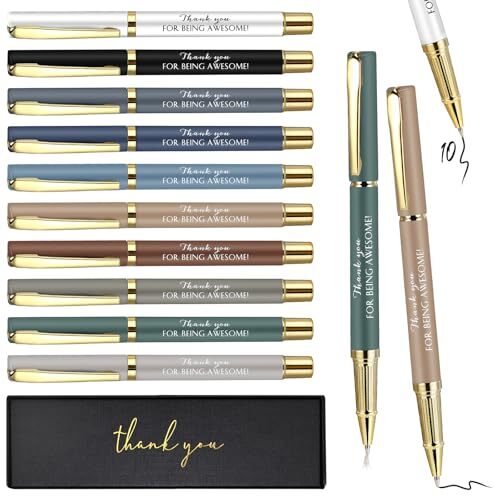 10 Pcs Thank You Gifts Inspirational Ballpoint Pens with Gift Macaron Awesome