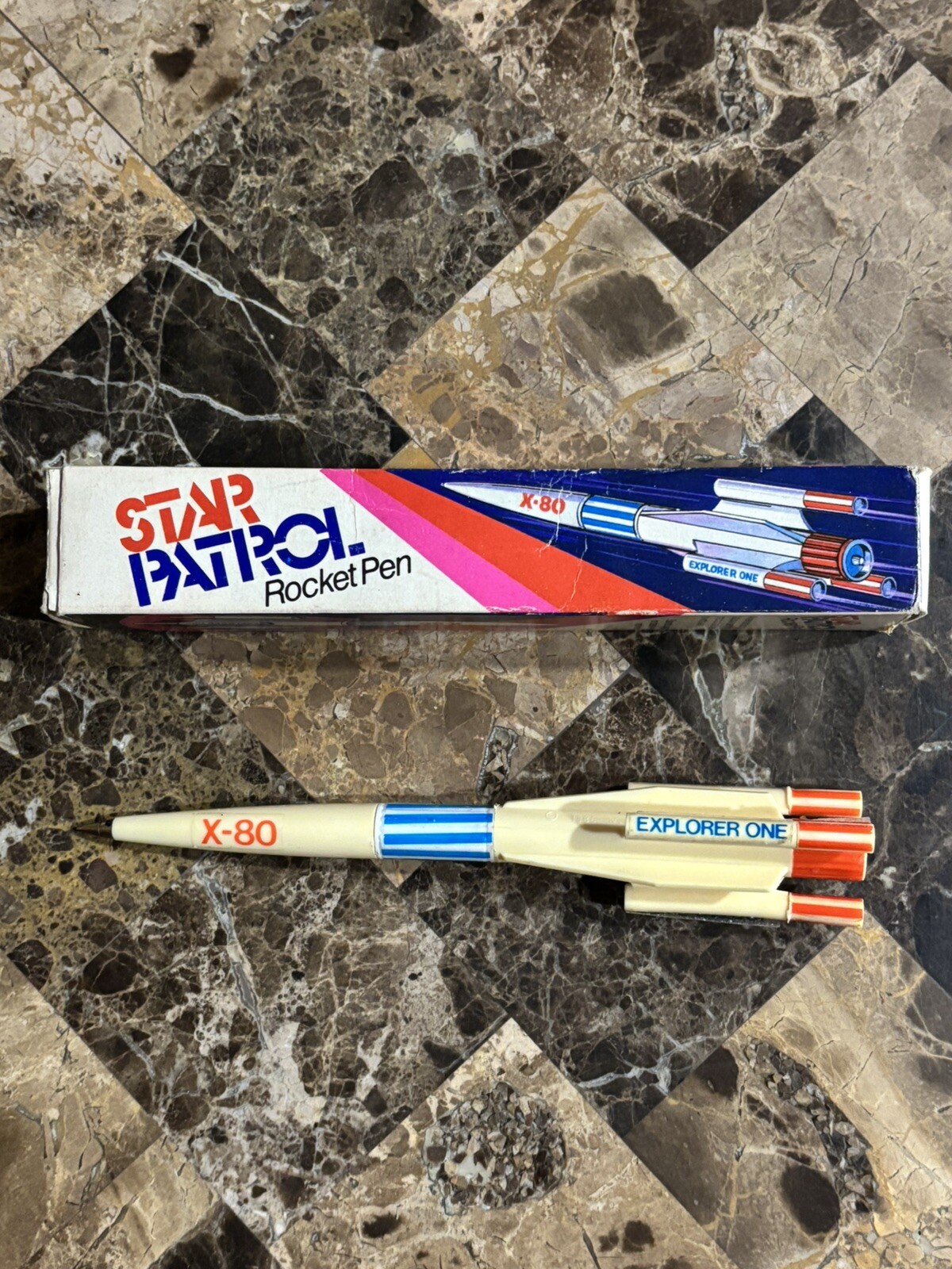 Vintage Star Patrol X-80 Rocket Pen Explore One With Original Box