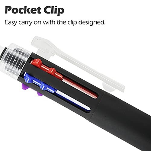 6-in-1 Multifunction Pen Set – 0.7mm Ballpoint & 0.5mm Mechanical Pencil, 5 Colo
