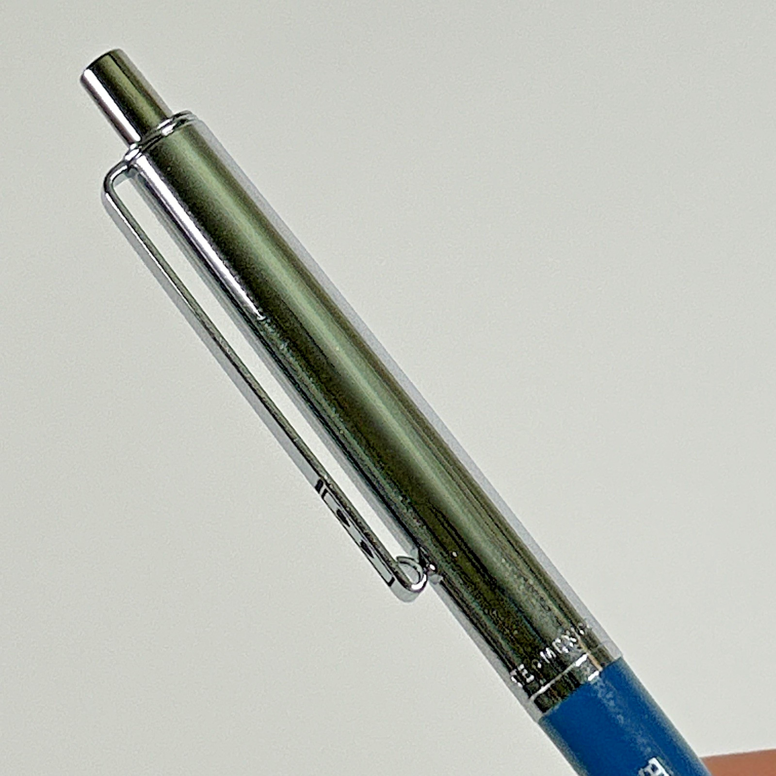 DOU-FAST Paper Mate Blue Chrome Slim Profile Double Heart Vintage Ballpoint Pen