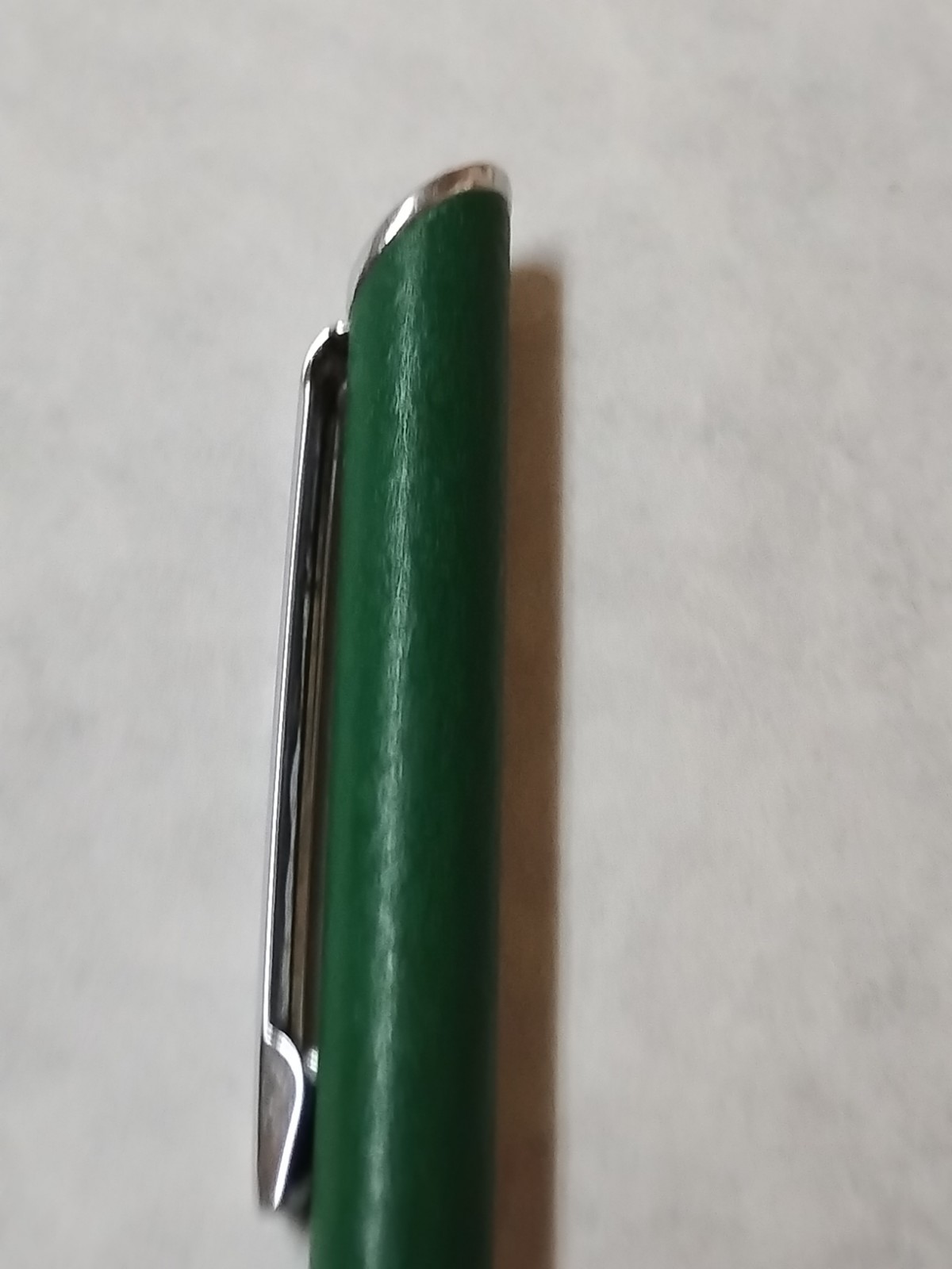 Vintage Quill Green Gold Trim Ballpoint Pen Made In USA Tested And Working#K4
