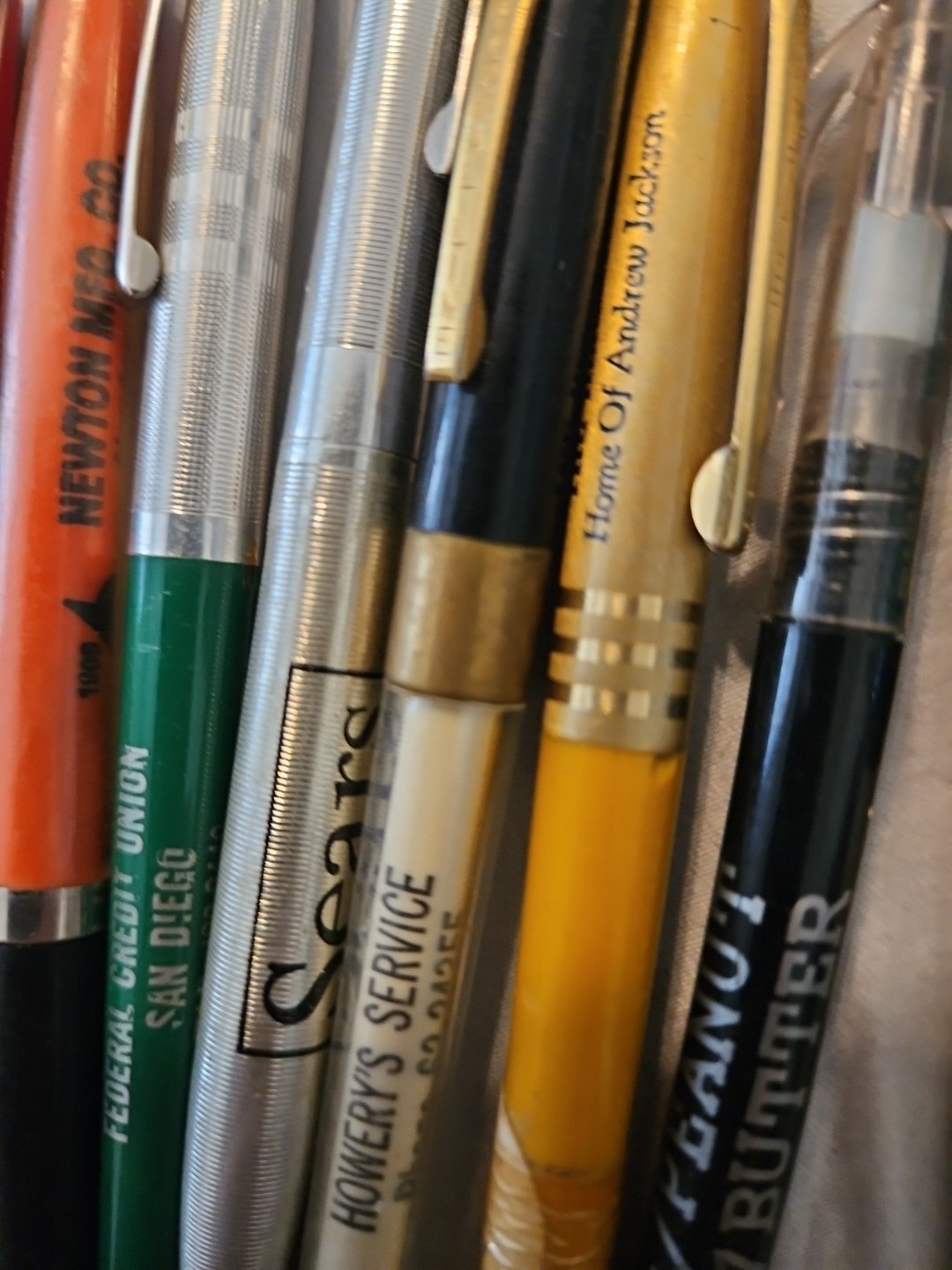 Lot of 15 Vintage Advertising Ballpoint Pens Branded Rare+ Bic Clic
