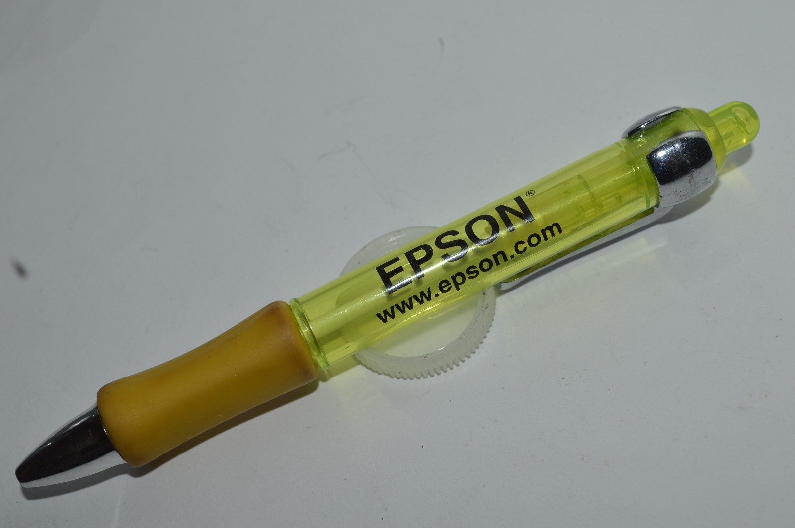 EPSON Promotional Ballpoint Pen Ergonomic Grip Lt Green Translucent Tested