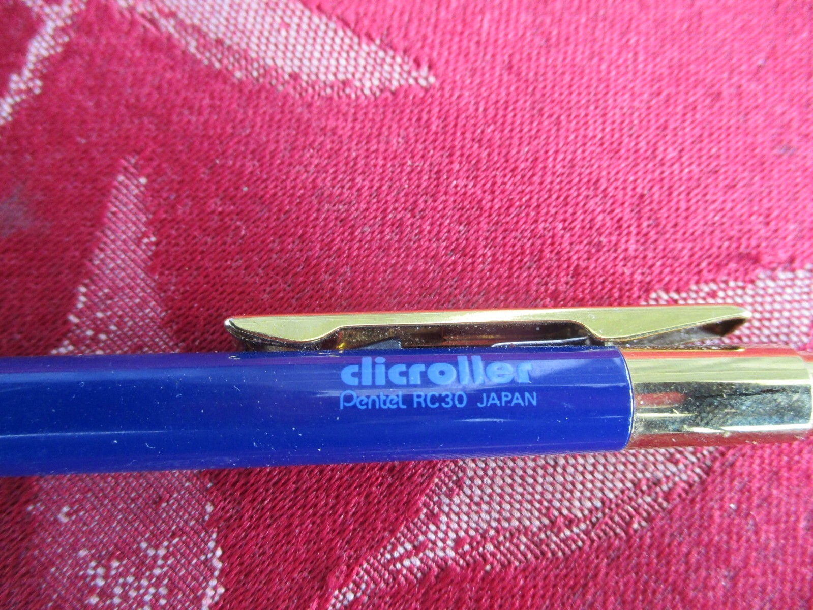 2-Pentel Clicroller Pens RC20 Black and RC30 Blue