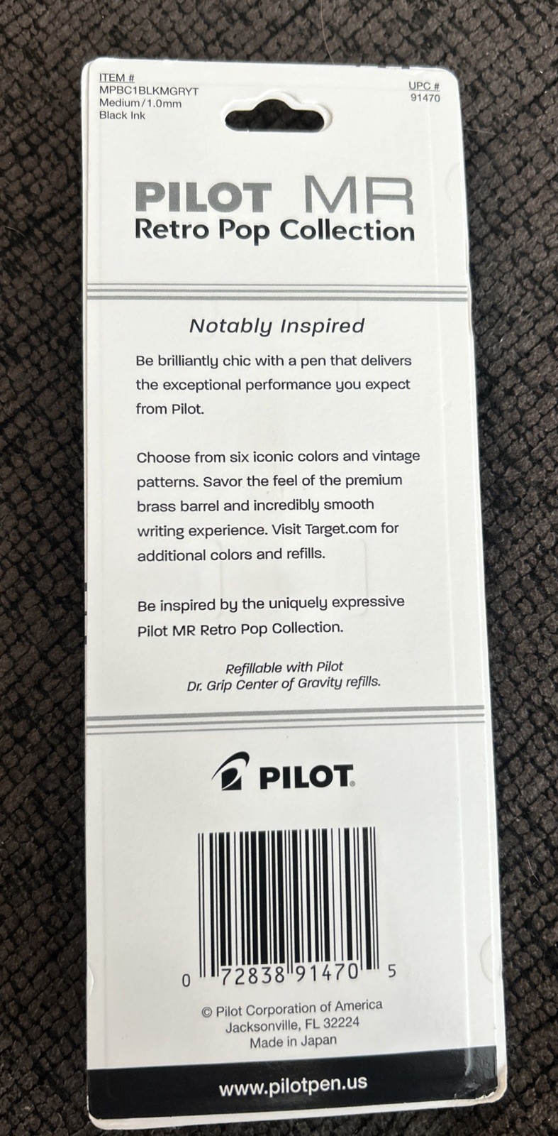 NEW Pilot MR Retro Pop Collection Premium Ballpoint Pen Medium Point 1.0 mm