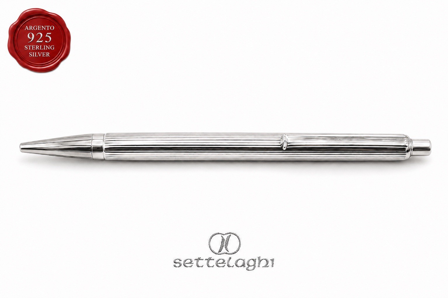 Settelaghi Silver 925 Solid Ballpoint Pen Personal Window 4