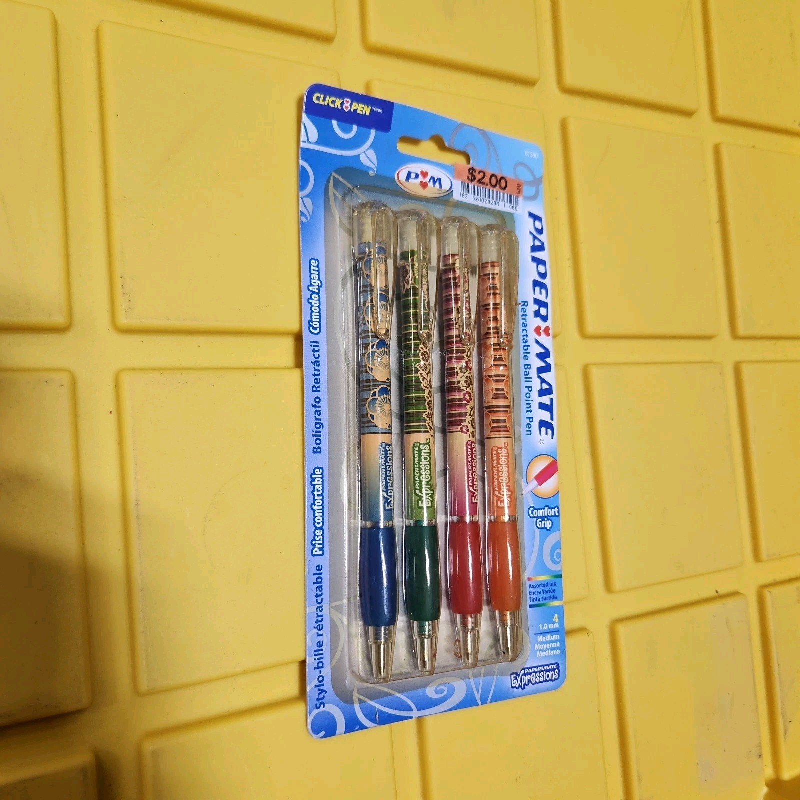 Vintage 2005 Paper Mate Expressions 1.0mm Retractable Ball Point Pens Set 5 J18