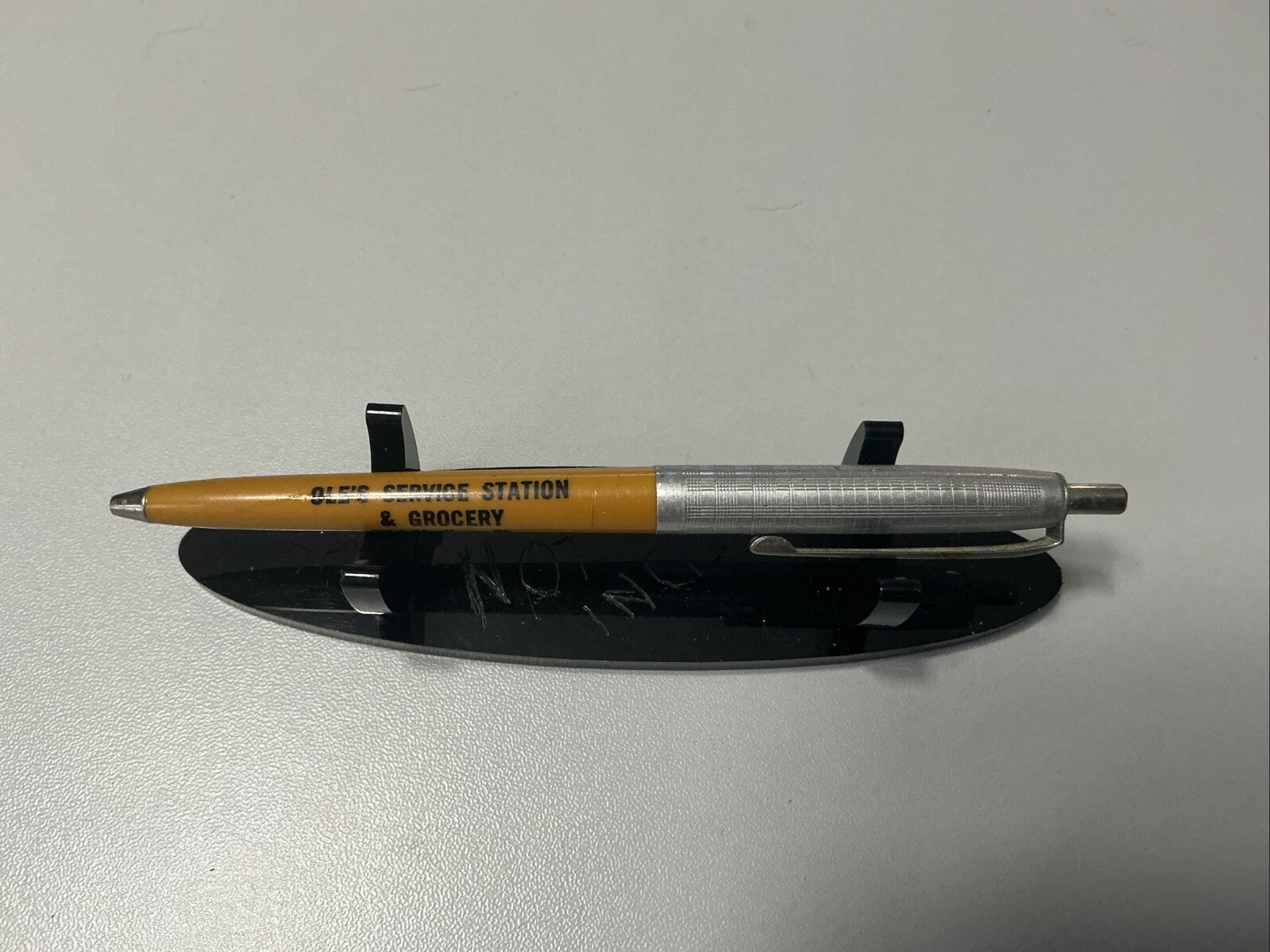 VTG ReadyRiter Ballpoint Pen – Ole’s Service Station & Grocery – X41