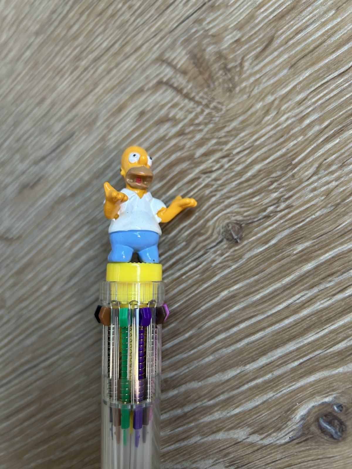 Homer Bart Lisa Simpsons Figurehead Multicolor Ball Point Pen Prototype Rare 3pc