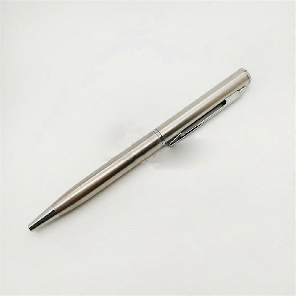 Mini Pocket-size Ballpoint Pen Metal Rotating Small Portable Oil Black Cute Pen