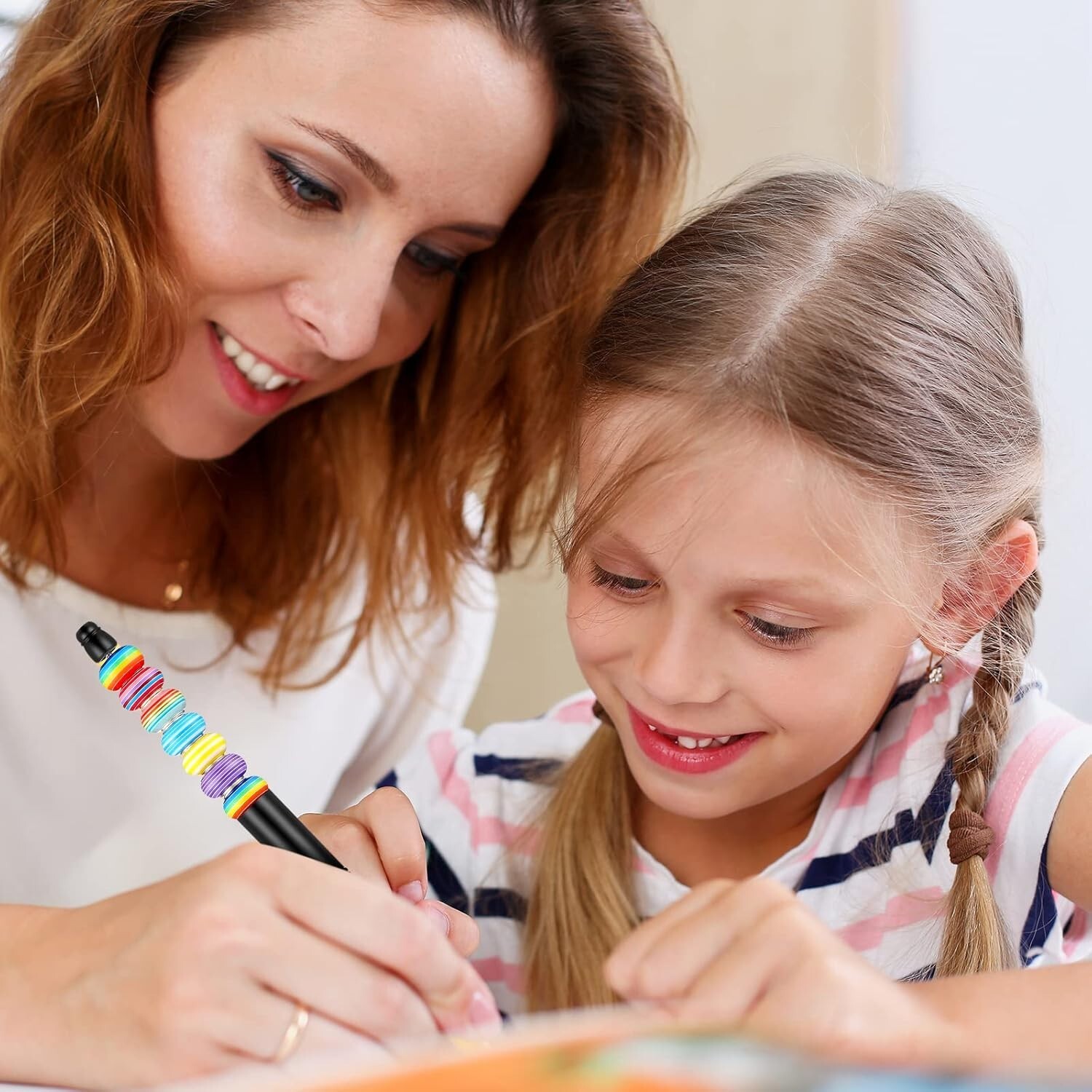 Lightweight 50-Piece Beadable Pen Bulk Set – Perfect for School & Office Use