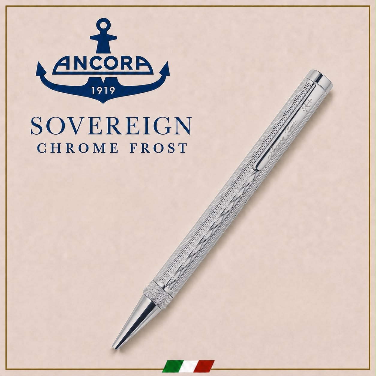 SOVEREIGN CHROME Limited edition of 888 pens by Ancora 1919 Italia brand new