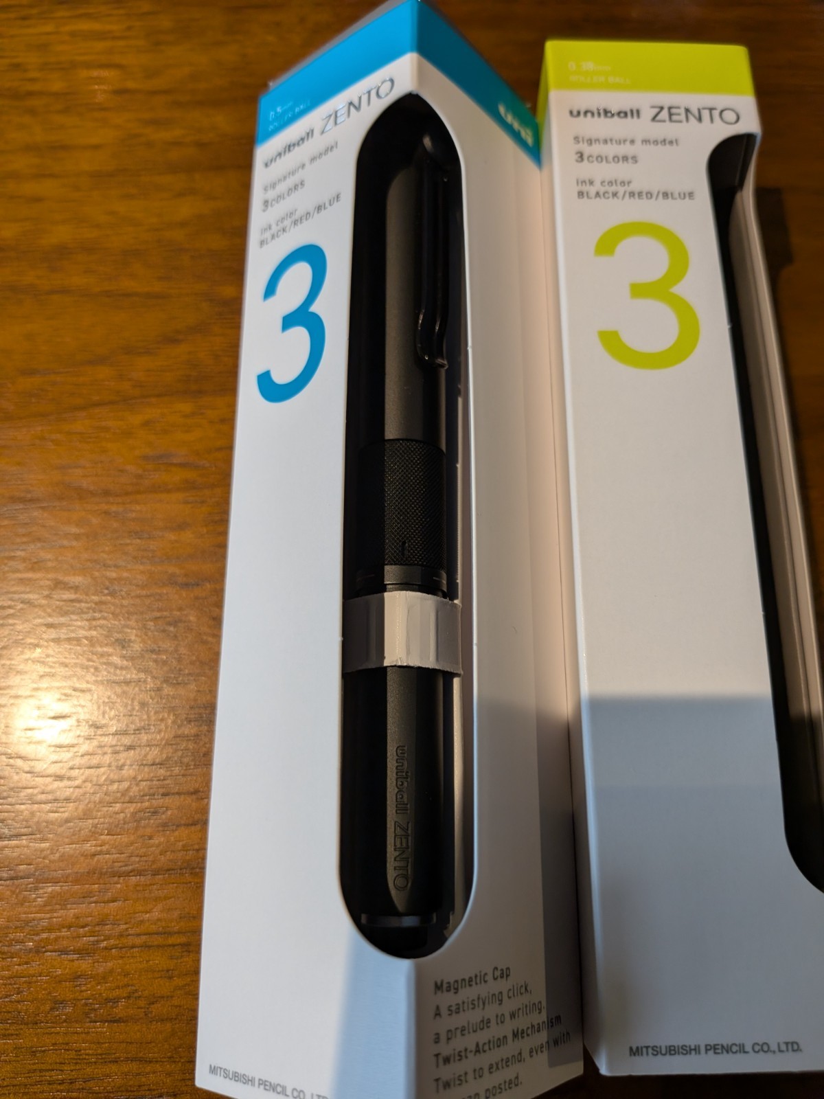 DDP/Uniball ZENTO Signature 3-Color Roller Pen set/0.38&0.5mm/Magnetic Cap/Japan