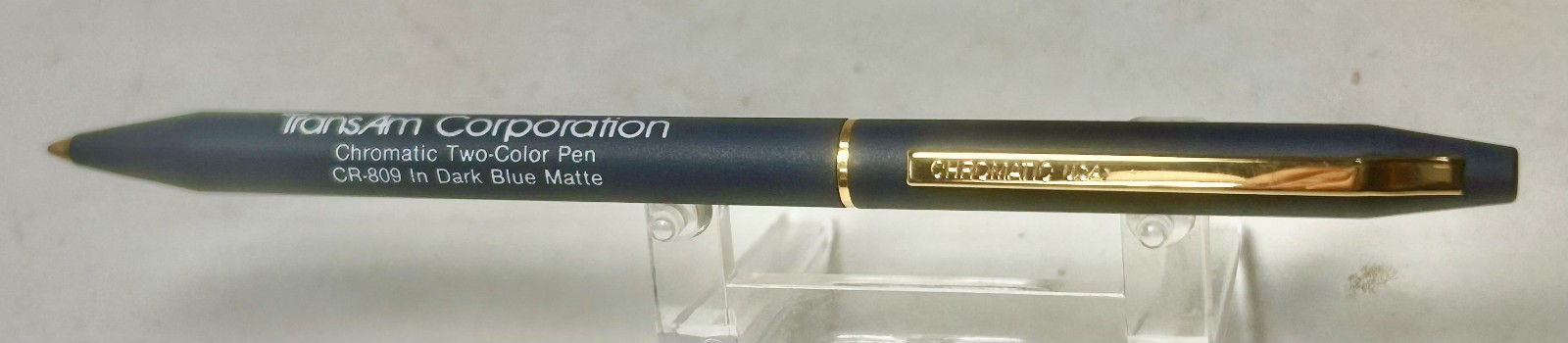 1987 Ritepoint CHROMATIC STANDARD 2-Color Salesman Sample CR-809 Advertising Pen