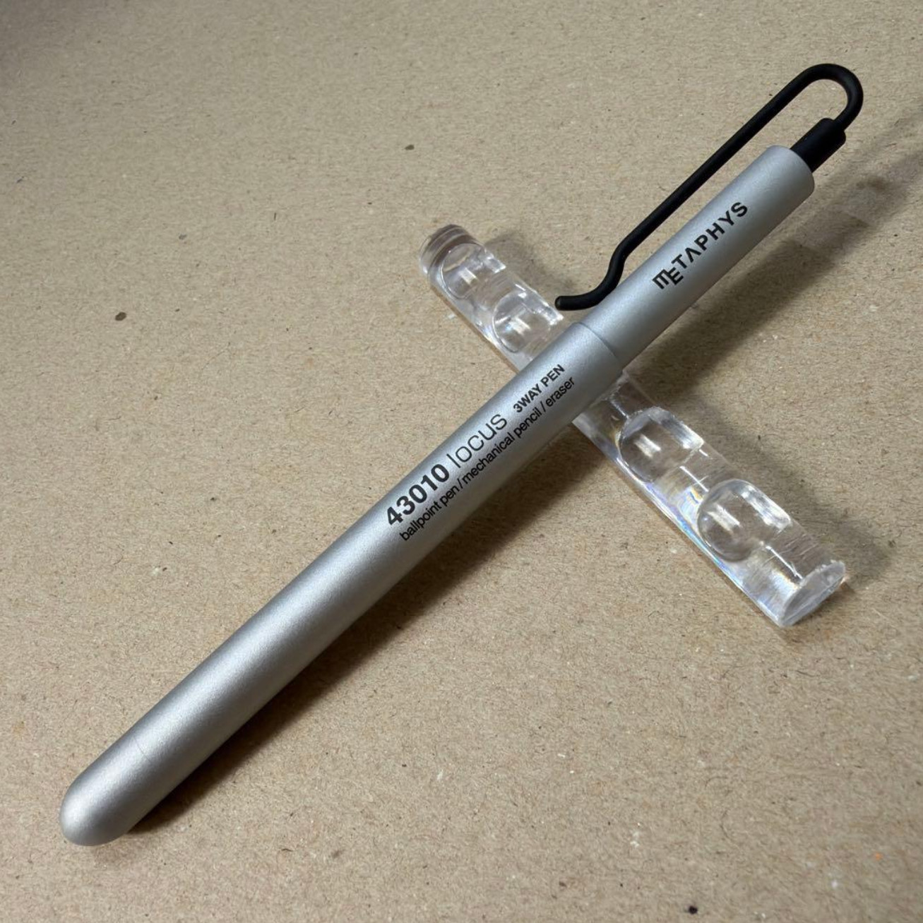 METAPHYS Locus 3-Way Pen Silver Multi Pen Good Design Award Japan New in Box