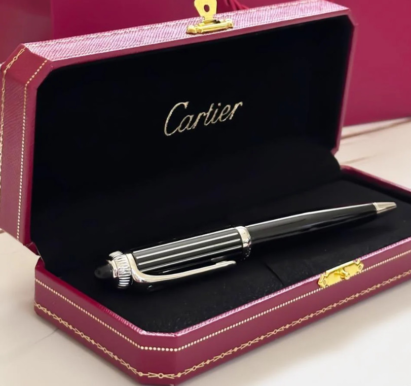 New Hot!!! Cartier Black Metal Ballpoint Pen Luxury Executive Gift Box 2026
