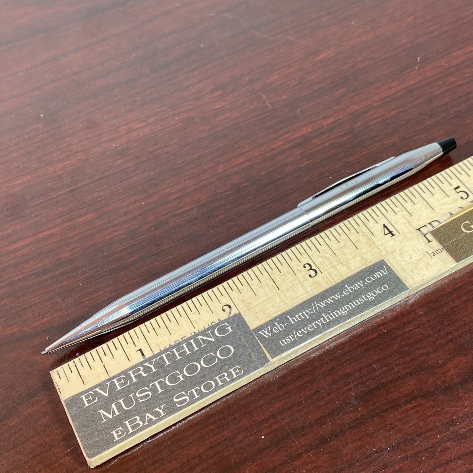 Cross Chrome Pen Pencil VINTAGE Engraved Mono Name LEO GIFT BIRTHDAY FATHERS DAY