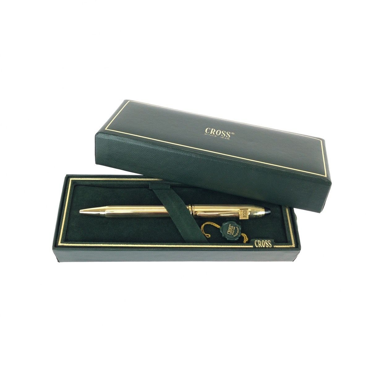 CROSS Vintage Townsend Gold Brass Ballpoint Pen Unisex Ladies 602593 [Used]