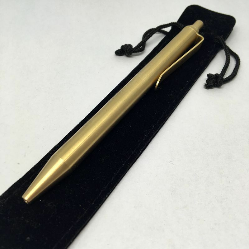 Solid Brass Action Pen Automatic Ballpoint Pen Collectible Office Pen Best Gifts