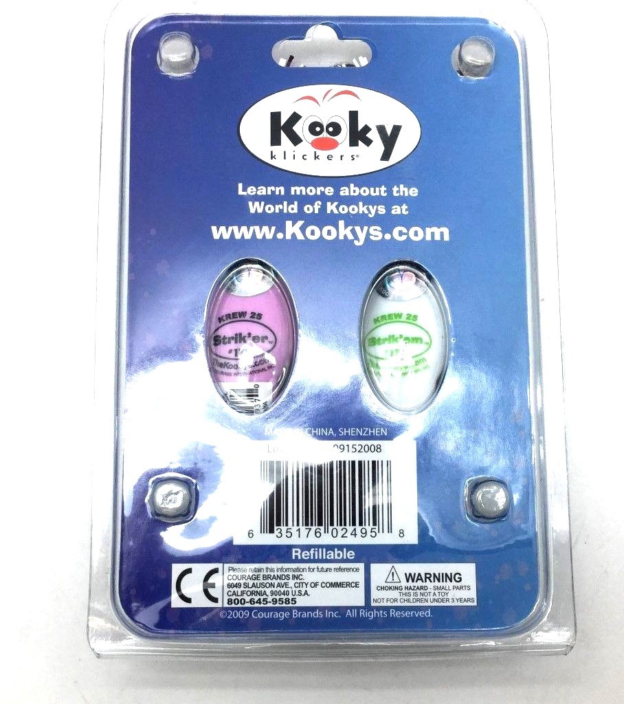 KOOKY KLICKERS 2pk POINT KREW 25 Strik’em Strik’er Soccer GIFT CLIP PENS PARTY